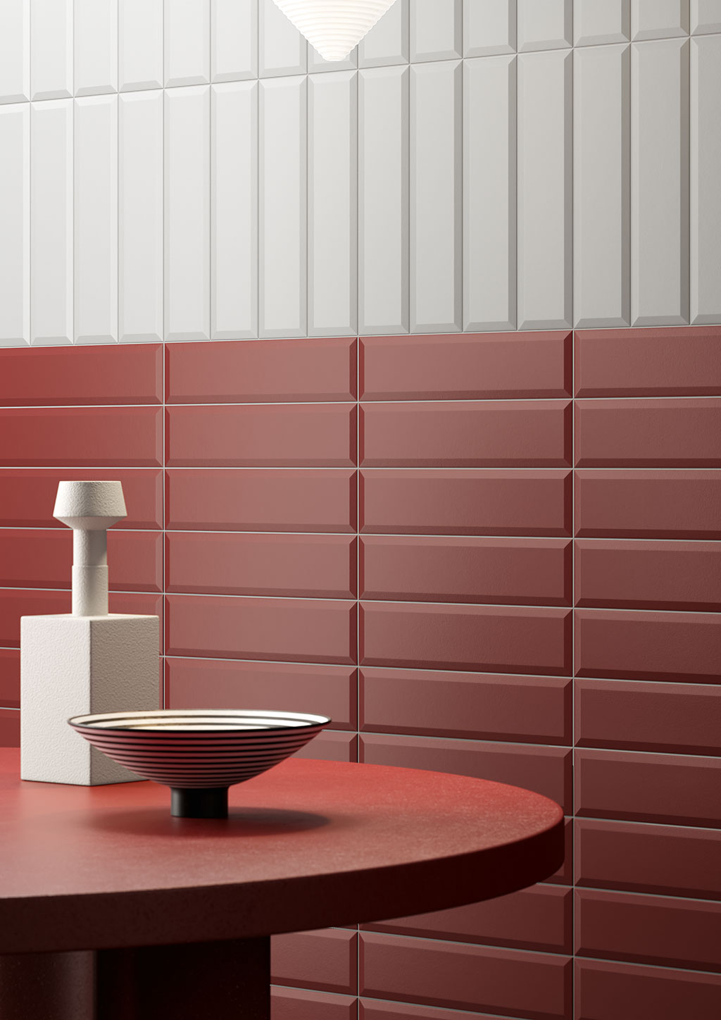 Ceramica-Fioranese_Fio.Brick_Dusty-Mauve-73x30_Vague-Grey-73x30_rivestimenti-colorati