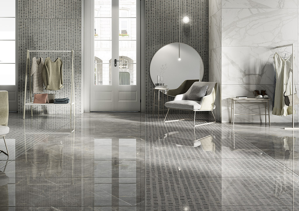 Piastrelle-ceramica-lucida_Fioranese_Marmorea_Grigio-Imperiale-Bianco-Statuario-75x150-1